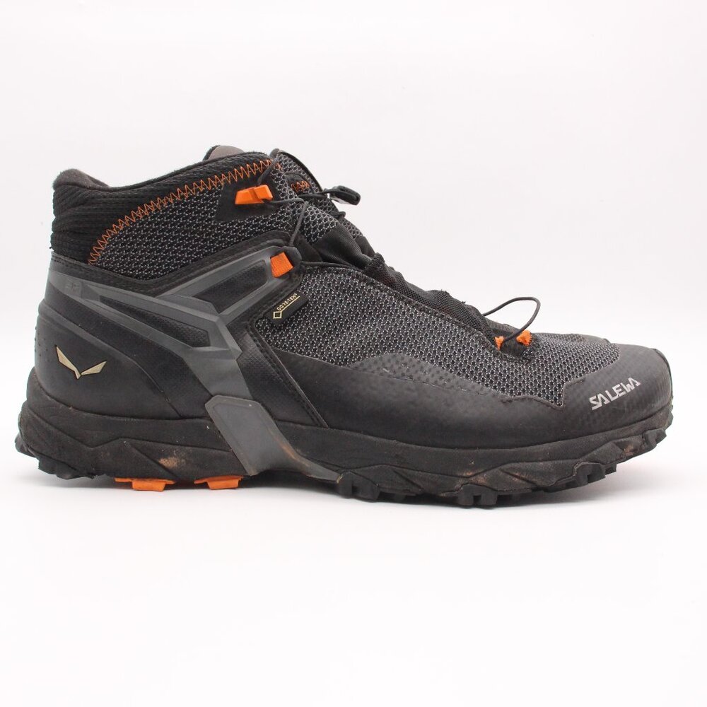 Salewa MS Ultra Flex 2 Mid GTX Gore-Tex Hiking Boots Men's 12 Black Out Orange